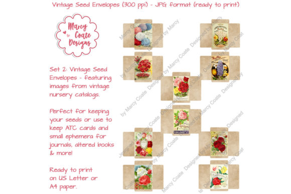 Download Vintage Printable Seed Envelopes Set 2 - Vintage Collection