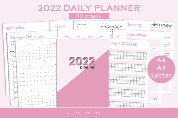 Download 2022 Daily Planner Pink - Premium Resources