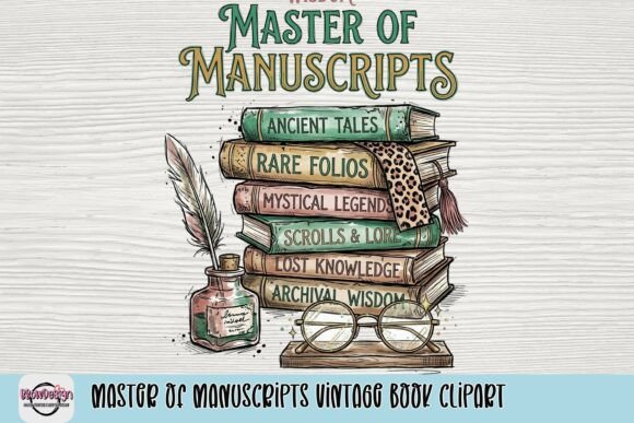 Download Master of Manuscripts Vintage Book Clipart - Vintage Collection