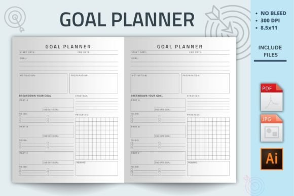 Download Goal Planner Kdp Interior - Premium Bundle