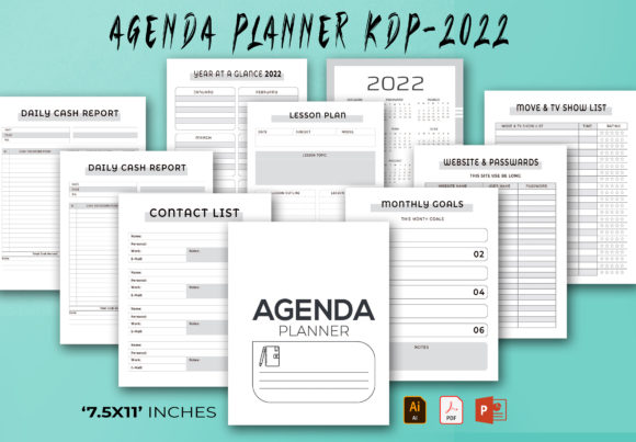 Download Agenda Planner Editable - KDP 2022-2023 - Premium Resources
