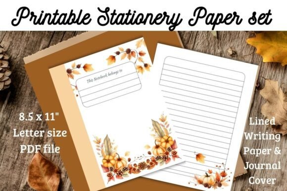Download Printable Fall Stationery Cozy Leaves - Stationery Collection