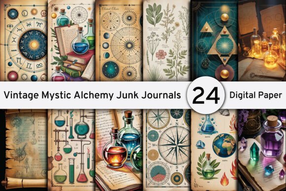 Download Vintage Mystic Alchemy Junk Journals Kit - Vintage Collection