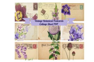 Download 9 Vintage ATC Postcards Ephemera Tags - Vintage Collection
